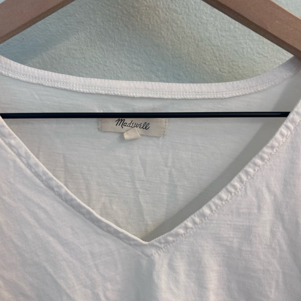 White V-Neck Women's Top - Picture 2 of 12